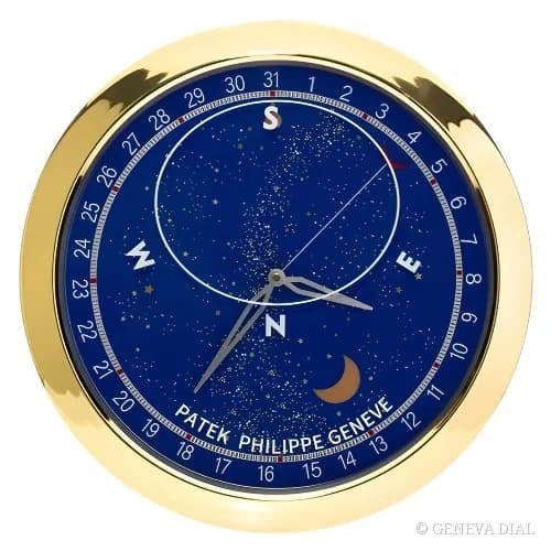 Horloge murale de luxe GENEVA DIAL 40 cm style Aquanaut Style Wall Clock – Rose Gold & Chocolate Brown cadran rose et champagne doré boîtier acier inoxydable 304L verre minéral loupe date