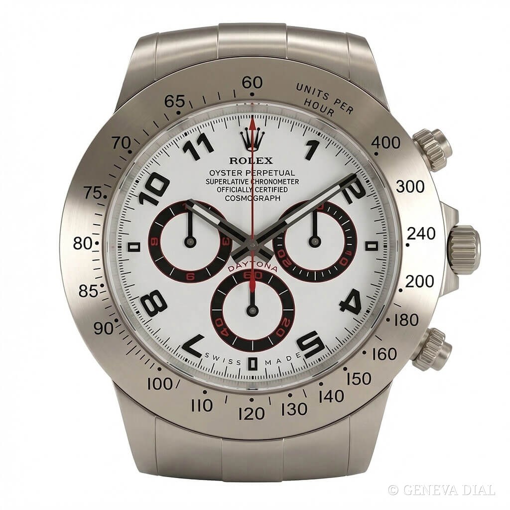 Horloge murale de luxe GENEVA DIAL 40 cm style Cosmograph Daytona Wall Clock – Le Mans 100th Anniversary boîtier acier inoxydable 304L verre minéral loupe date