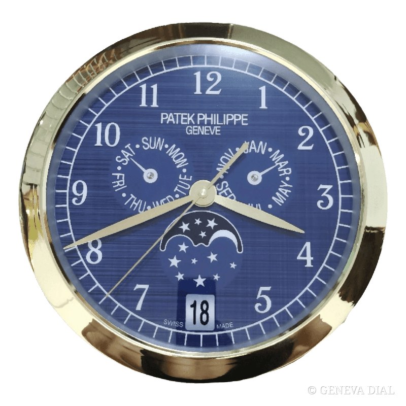 Horloge murale de luxe GENEVA DIAL 40 cm style Aquanaut Style Wall Clock – Stainless Steel & Military Green cadran vert et argent boîtier acier inoxydable 304L verre minéral loupe date